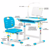 Парта зі стільцем Evo-kids (стіл+стілець+полиця+лампа) Blue (Evo-17 BL Ergo) - Image 2