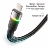 Дата кабель USB 2.0 AM to Lightning 2.0m 2.4A LED black Essager (EXCL-XCDA01) - Image 9