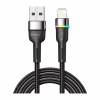 Дата кабель USB 2.0 AM to Lightning 2.0m 2.4A LED black Essager (EXCL-XCDA01) - Image 1