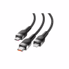 Дата кабель USB 2.0 AM to Lightning + Micro 5P + Type-C 1.2m 66W black Essager (EXCMTL-XJ01) - Image 4