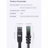 Патч-корд 3м UTP cat 6 RJ45 TopSpeed Ethernet Round Cable Black Essager (EXCWXY-JSC01) - Image 10