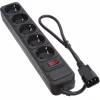 Мережевий фільтр живлення Patron 0.5 m3*1mm2 (SP-1052U) 5 розеток BLACK (EXT-PN-SP-1052U) - Image 1