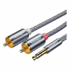 Кабель мультимедійний 3.5mm M to 2xRCA M 1.0m Essager (EYPZJ-MY0H) - Image 2