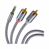 Кабель мультимедійний 3.5mm M to 2xRCA M 1.0m Essager (EYPZJ-MY0H) - Image 3