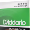 Струны для гитары D'Addario 85/15 Bronze Super Light (09-45) (EZ890) - Image 4