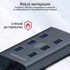 Концентратор Promate USB Hub 7 ports ezhub-7.grey (ezhub-7.grey) - Image 7