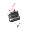 Переходник USB-C M to Micro 5P F gray Essager (EZJMC-XL01) - Image 2