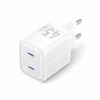 Зарядний пристрій Vention 2xUSB-C PD45W GaN transparent white (FCFW0-EU) - Image 1