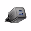 Зарядний пристрій Vention 1xUSB-C PD30W + 1xUSB QC3.0 30W GaN black (FEQB0-EU) - Image 1