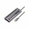 Концентратор Promate USB-C 10-in-1 5xUSB-C + 5xUSB gray (gegahub-5g) - Image 1