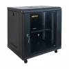 Шкаф настенный GEAR 12U 19" 600x450x650 мм, + полка 19", black (GWMSN-12U-600-450) - Image 1