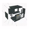Шкаф настенный GEAR 6U 19" 600x450x350 мм, + полка 19", black (GWMSN-6U-600-450) - Image 3