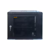 Шкаф настенный GEAR 9U 19'' 600x600x500 мм, + полка 19", black (GWMSN-9U-600-600) - Image 1