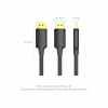 Кабель мультимедийный DisplayPort M to DisplayPort M 1.0m 4K60Hz black Vention (HAKBF) - Image 8