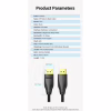 Кабель мультимедийный DisplayPort M to DisplayPort M 2.0m 8K60Hz black Vention (HCCBH) - Image 9