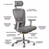 Офисное кресло Mealux Q1 Air Fabric Black (HF-Q1 F/B) - Image 9