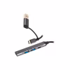 Концентратор Maxxter USB-C + USB-A to 1xUSB 3.0 + 2xUSB 2.0 + 1xUSB-C (HU3C-4P1CN-01) - Image 1