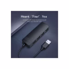 Концентратор Choetech USB 3.1 to 3хUSB 3.0+RJ45(1GB) Ethernet 4in1 (HUB-U02-BK) - Image 4