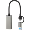 Адаптер USB-C + USB A to RJ45 Ethernet 100Mbps XO (HUB018.black) - Image 2