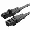 Патч-корд 0.75м, UTP cat 6 RJ-45 black Vention (IBABE) - Image 1