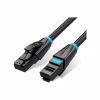 Патч-корд 1м, UTP cat 6 RJ-45 black Vention (IBKBF) - Image 1