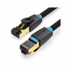 Патч-корд 0.5м, S/FTP cat 8 RJ-45 COPPER black Vention (IKGBD) - Image 1