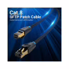 Патч-корд 1м, S/FTP cat 8 RJ-45 COPPER black Vention (IKGBF) - Image 2