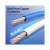 Патч-корд 1м, S/FTP cat 8 RJ-45 COPPER black Vention (IKGBF) - Image 4