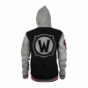 Кофта Jinx World of Warcraft Horde Varsity Hoodie Black/Cool Grey/Red L (JINX-10491 BLL) - Image 2