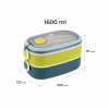 Ланч-бокс Kite подвійний з наповненням 1600 мл, синій (K25-1181-2) - Image 2