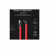 Кабель для передачі даних SATA 3.0 7pin F/F 0.5m L Red Vention (KDDRD) - Image 3
