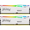 Модуль памяти для компьютера DDR5 32GB (2x16GB) 5600 MHz FURY Beast White RGB Kingston Fury (ex.HyperX) (KF556C40BWAK2-32) - Image 1