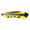 Нож канцелярский H-Tone 18 мм желтый с резиновыми вставками (KNIFE-HT-JJ40607-18) - Image 1