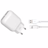 Зарядное устройство XO 2xUSB 2.4A + cable USB to Lightning white (L78-L-WH) - Image 1