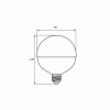 Лампочка Eurolamp G95 12W E27 2700K (LED-G95-12273(Amber)) - Image 3