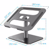 Подставка для ноутбука OfficePro LS956G Aluminum alloy Gray (LS956G) - Image 8