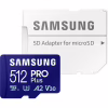 Карта пам'яті Samsung 512 GB microSDXC Pro Plus UHS-I U3 V30 A2 Class 10 + SD-adap (MB-MD512SA/EU) - Image 1