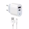 Зарядний пристрій MadeInFuture MFS12 12W 1xUSB-A + 1xUSB-C + cable USB-A to Lightning White (MIF82823) - Image 1