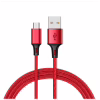 Дата кабель USB 2.0 AM to Micro 5P 1.0m 2.4A braided red XO (NB143-M1-RD) - Image 1