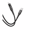 Дата кабель USB 2.0 AM to Lightning 1.0m 2.4A LED black XO (NB162-L-1-BK) - Image 1