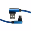 Дата кабель USB 2.0 AM to USB-C 0.25m 90° corner blue Dengos (NTK-TC-UG-SHRT-SET-BLUE) - Image 2