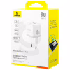 Зарядное устройство Baseus 1xUSB-C 30W + 1xUSB white (P1011160A213-00) - Image 7