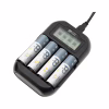 Зарядное устройство для аккумуляторов PowerPlant PP-UN4 (AA, AAA / input microUSB DC 5V/2A) (PP-UN4) - Image 2
