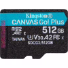 Карта пам'яті Kingston 512GB microSDXC сlass 10 UHS-I U3 V30 A2 Canvas Go Plus G4 (SDCG4/512GBSP) - Image 1