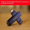 USB флеш накопичувач SanDisk 128GB Phone Drive for iPhone Metallic Sky Lightning/Type-C U (SDIXD0N-128G-GN6NE) - Image 6