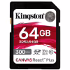 Карта пам'яті Kingston 64GB class 10 UHS-II U3 Canvas React Plus (SDR2/64GB) - Image 1