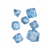 Набір кубиків для настільних ігор Q-Workshop Elvish Translucent blue Dice Set (7 шт) (SELV11) - Image 1