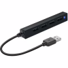 Концентратор Speedlink SNAPPY SLIM USB Hub, 4-Port, USB 2.0, Passive, Black (SL-140000-BK) - Image 1