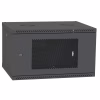 Шкаф настенный Ipcom 4U, 600*350, перфорация, RAL9005 (СН-4U-060х035-ДП-9005) - Image 1