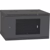 Шкаф настенный Ipcom 6U, 600*600, перфорированные дверца, RAL9005 (СН-6U-060х060-ДП-9005) - Image 1